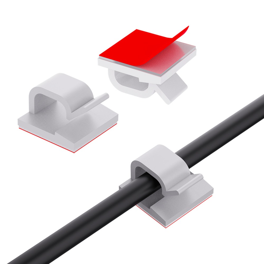 Desk Cable Clip - Clip de Cable Transparente en Forma