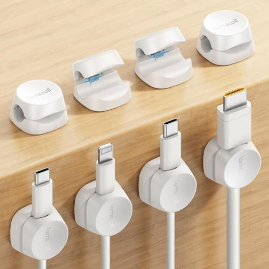 Desk Cable Clip - Paquete de 8 Organizadores de Cables,