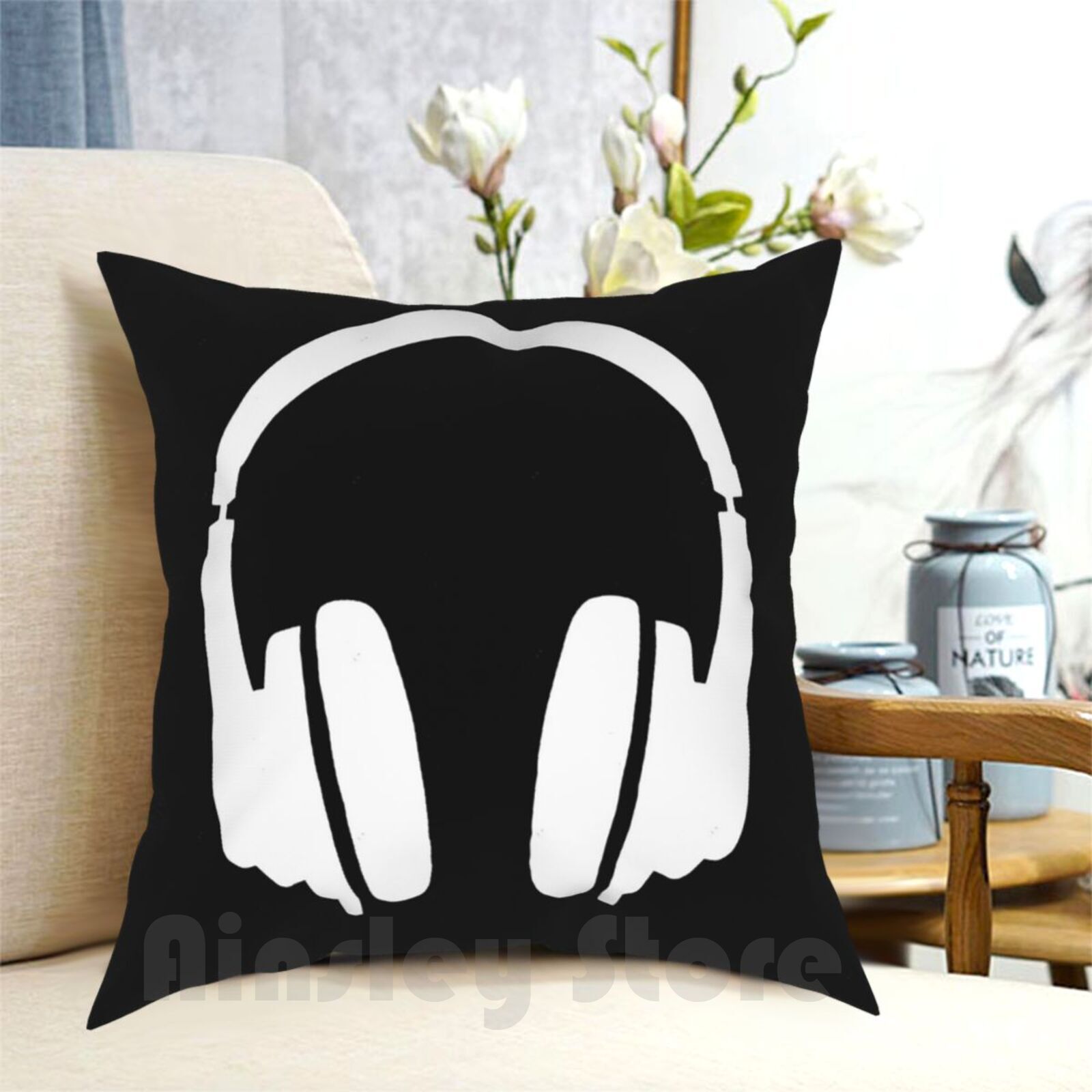 Tech Jaya - Funda de almohada blanca para auriculares,