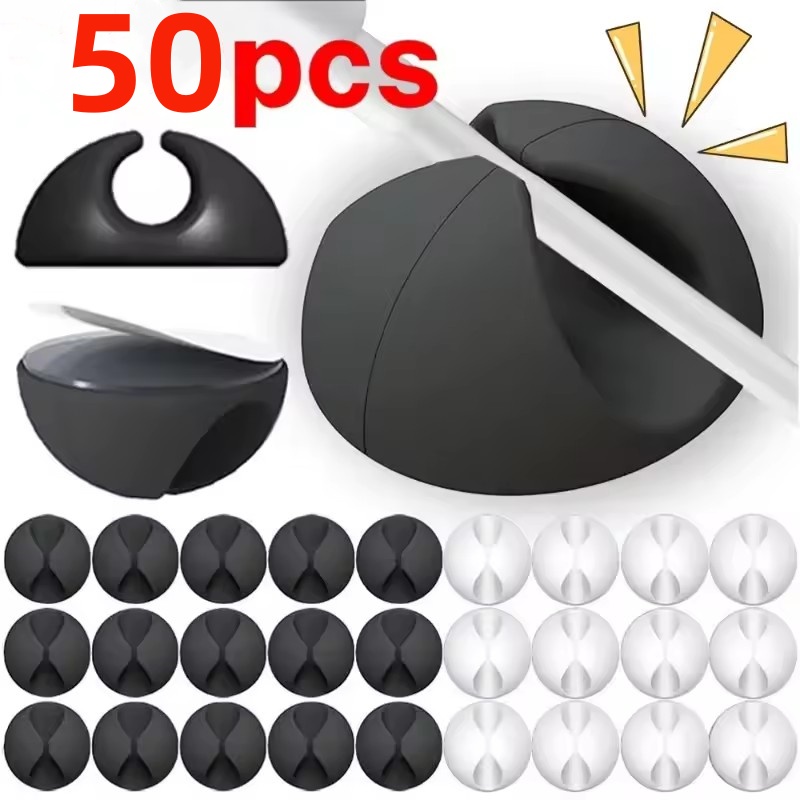 Desk Cable Clip - Organizador enrollador de Clip de Cable,