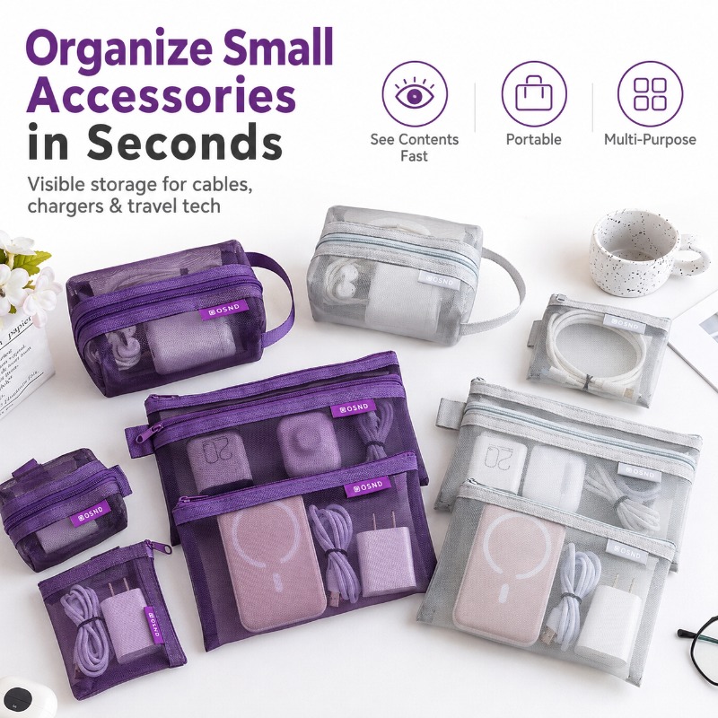 Paquete de 6 Bolsas de Malla P - Tech Woven Accessories reseña y precio