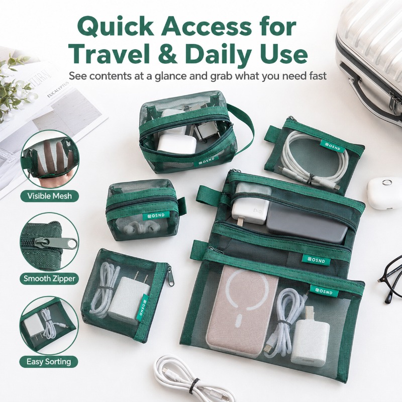Paquete de 6 Bolsas de Malla P - Tech Woven Accessories reseña y precio