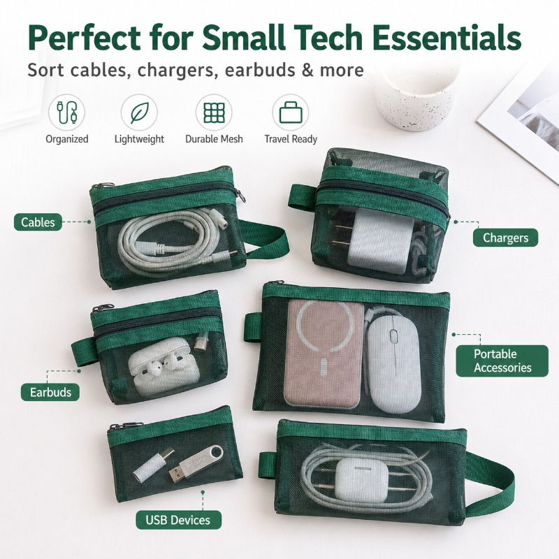 Paquete de 6 Bolsas de Malla P - Tech Woven Accessories reseña y precio