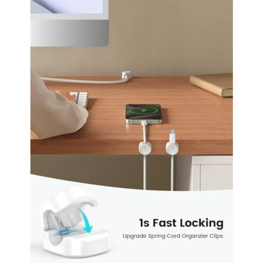Paquete de 8 Organizadores de  - Desk Cable Clip reseña y precio