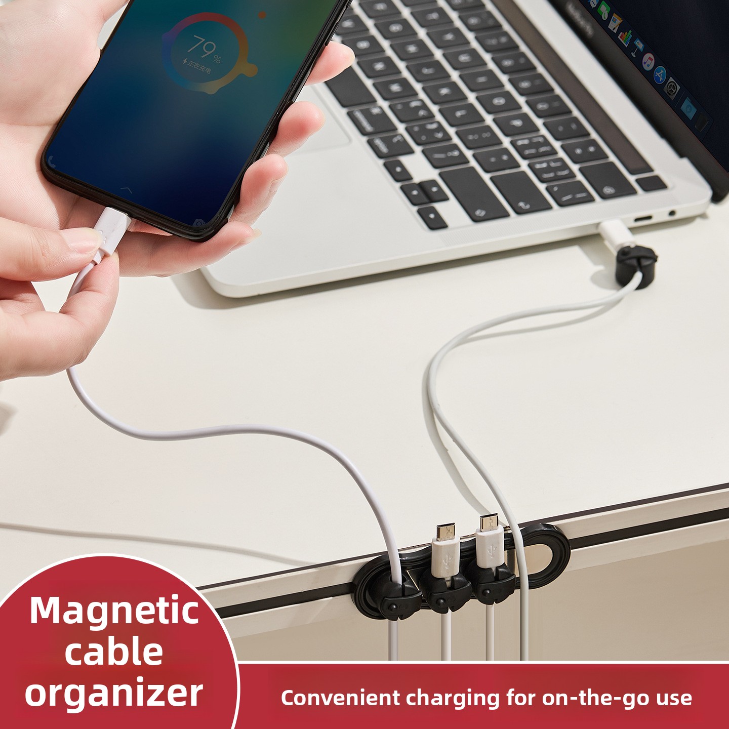 Organizador de Cables Magnétic - Desk Cable Clip reseña y precio
