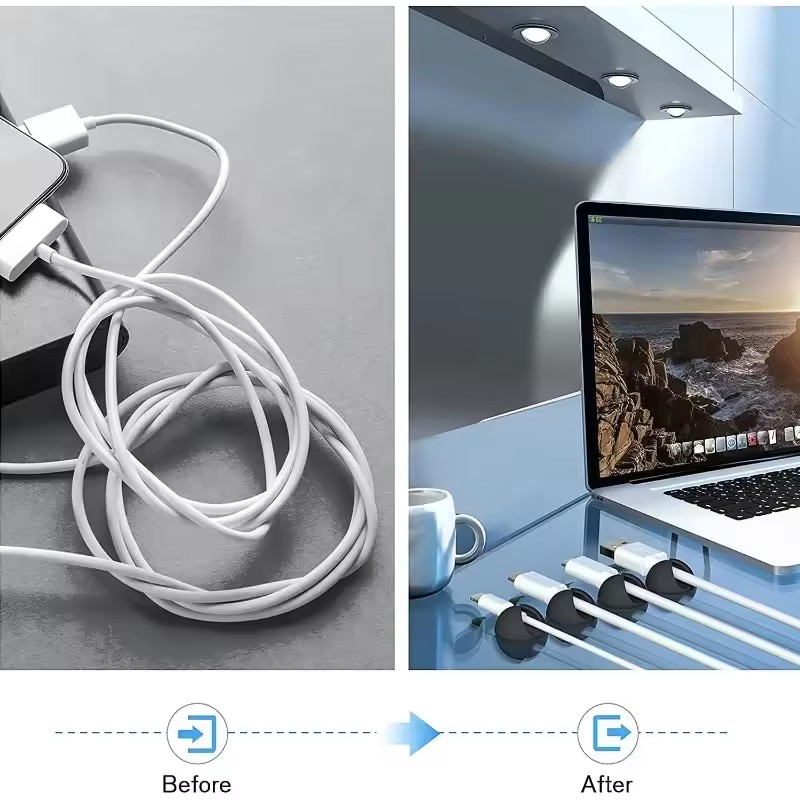 Clips para cables de escritori - Desk Cable Clip reseña y precio